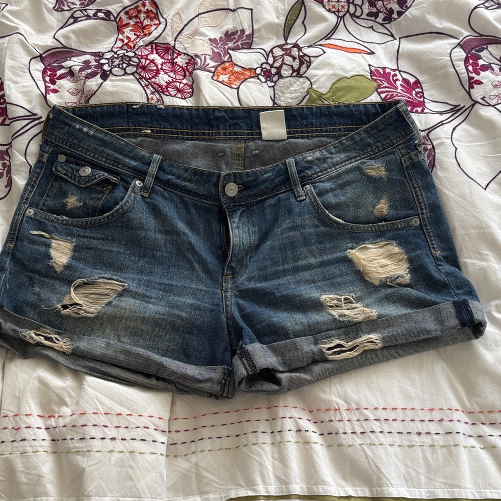 Distressed Denim Women Shorts